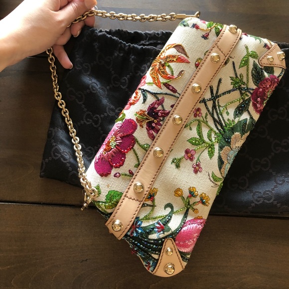 Gucci Tom Ford Clutch Floral Purse RARE Collectibl - Picture 5 of 7